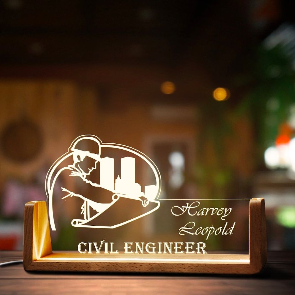 Customized Civil Engineer Desk Name Plate
