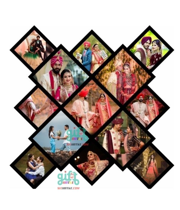 Customized Collage Wall Hanging Photo Frame for Couple/Family