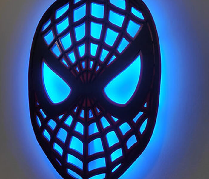 Customized Spiderman Face Wall Hanging Led frame