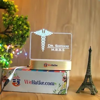 Corporate LED Acrylic Nameplate for Doctors