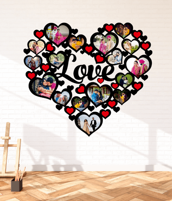 Customized Love heart collage frame