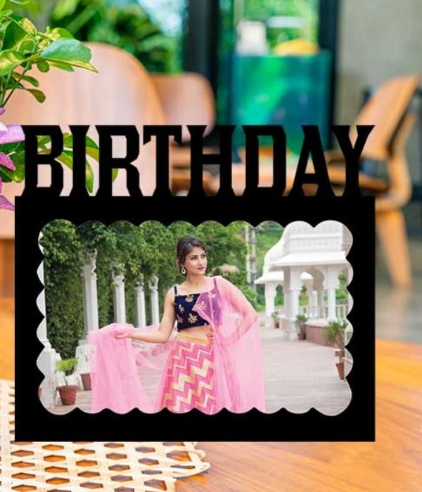 Customized Birthday Table Top Frame with Photo