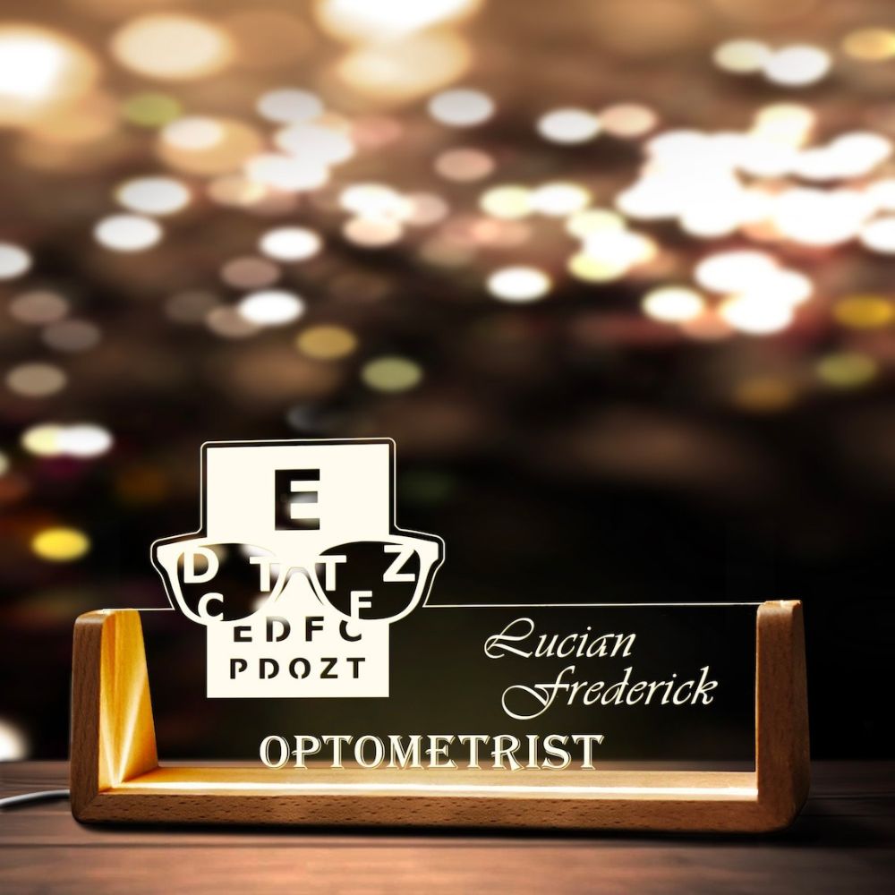 customized Optometry Desk Name Plate