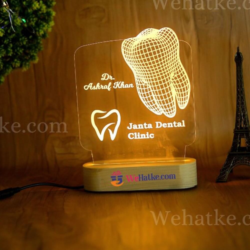Customized Dentist tooth lamp with logo & name
