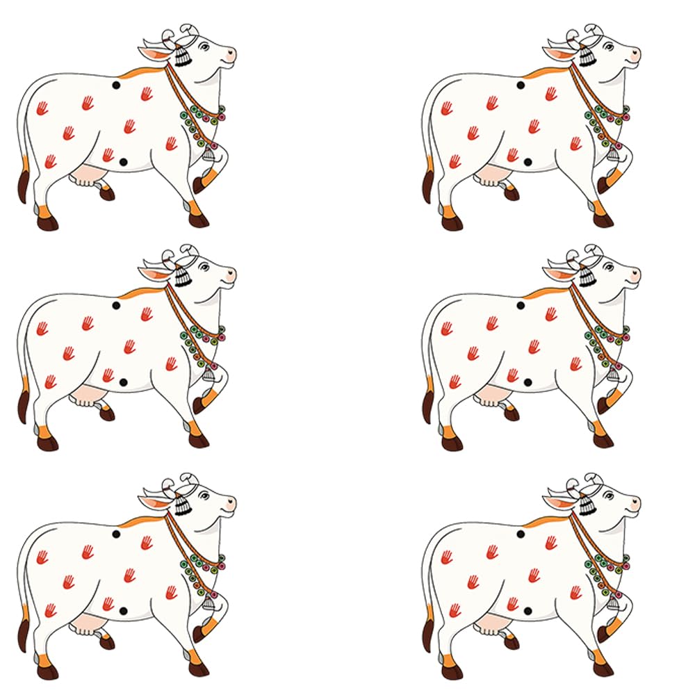 Kamdhenu Cow Wall Hanging Set of 6