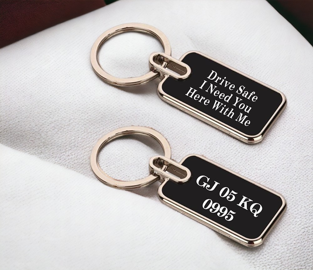 Personalized Metal Keychain Both Side Engrave