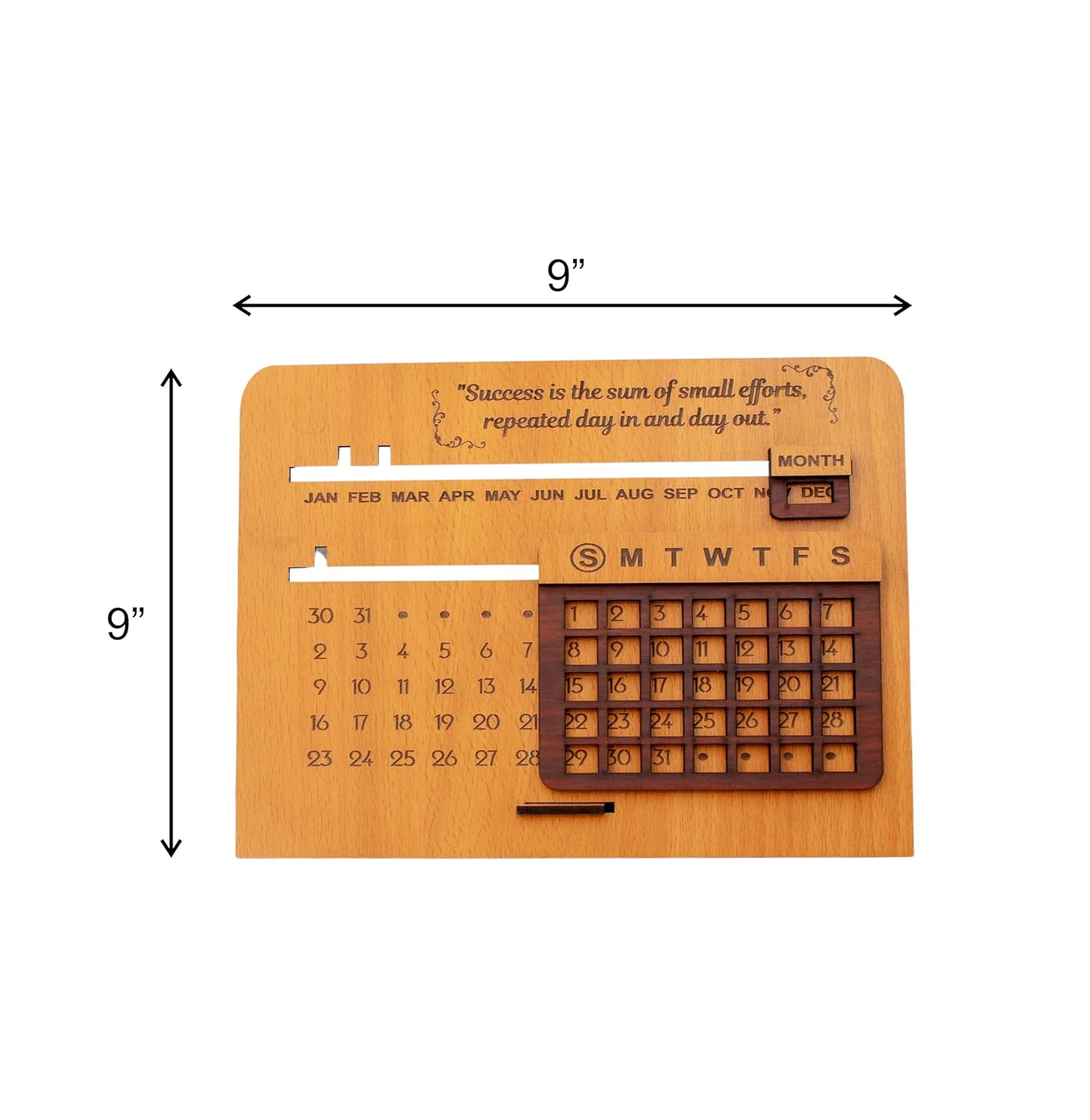 Corporate Wooden Perpetual Desk Calendar Office Gift
