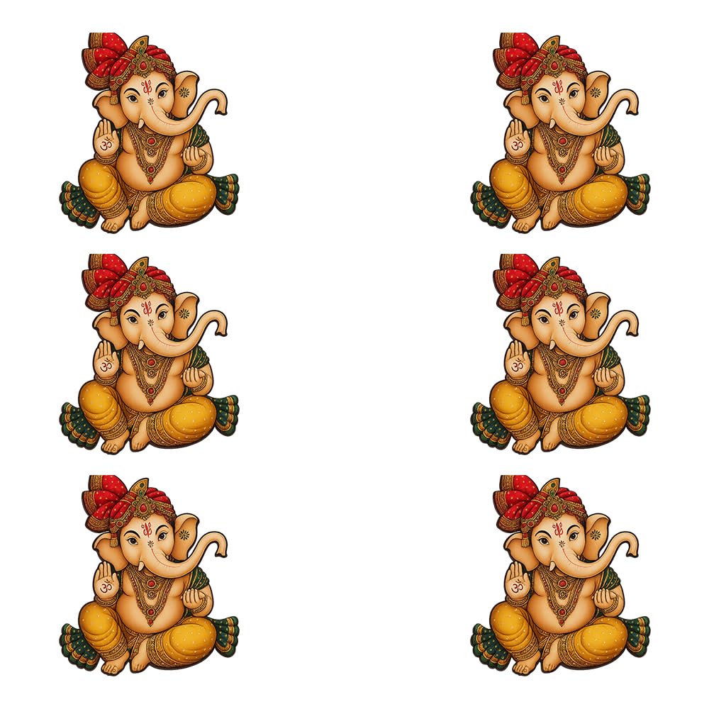 Ganesh Ji MDF Wall Hanging Set of 6