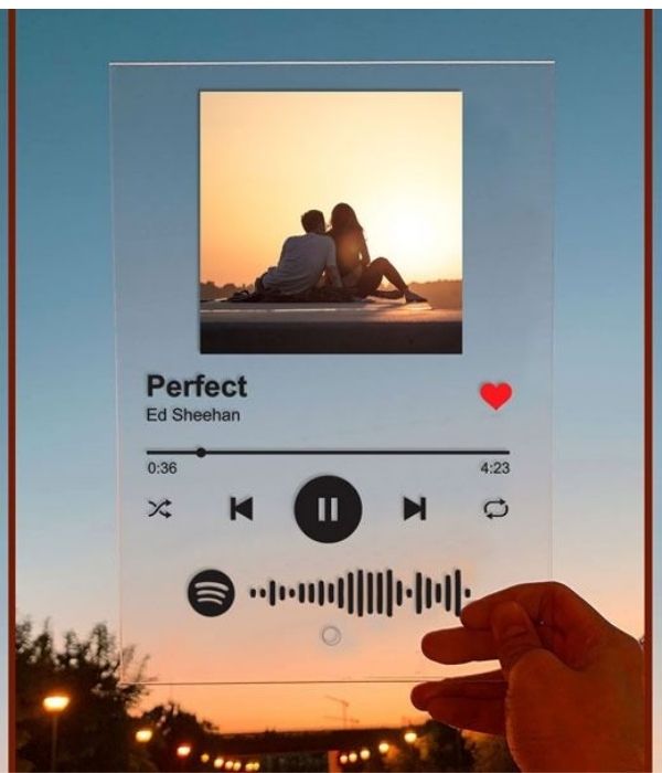 Spotify Acrylic Plaque with Photo & Scannable Code