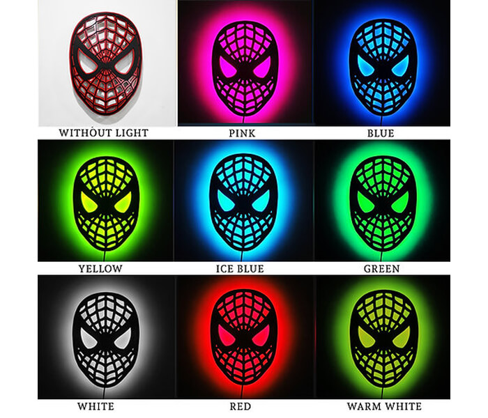 Customized Spiderman Face Wall Hanging Led frame