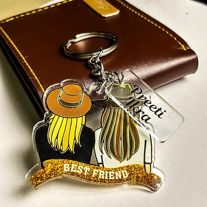 Bestie Keychain with Names