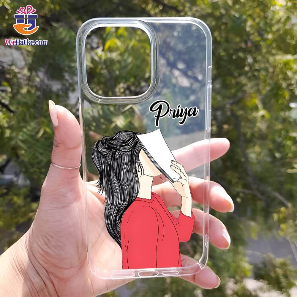 Customized Back Case For Girl With Book