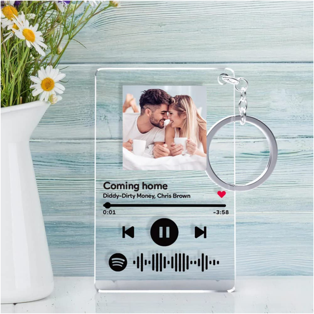 Buy Customized Spotify Keychain Online | Music Keychain Gift for Couples
