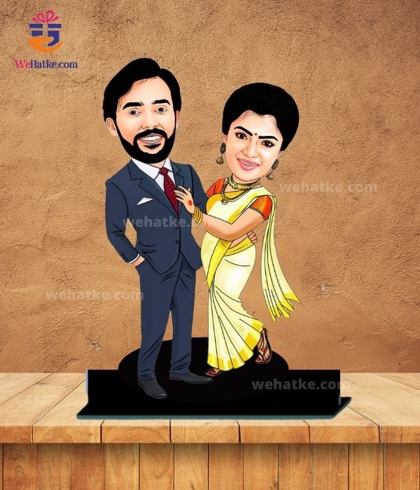 Customized couple wedding caricature