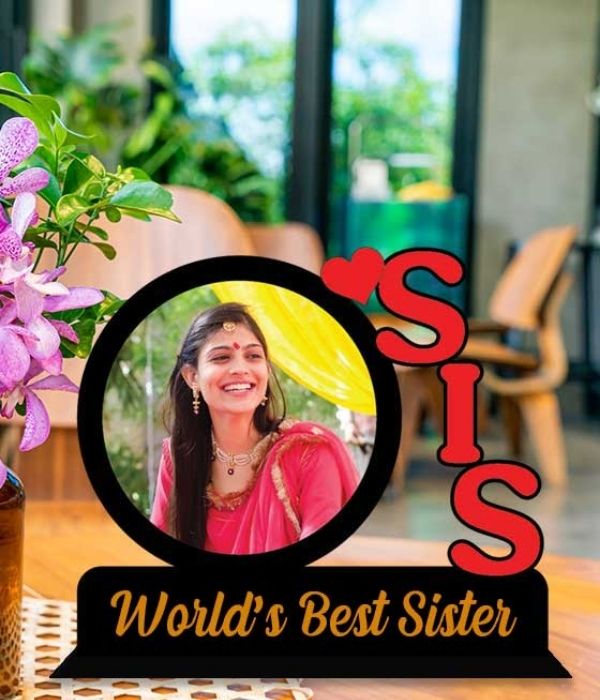 Customized World Best Sister Table Photo Frame