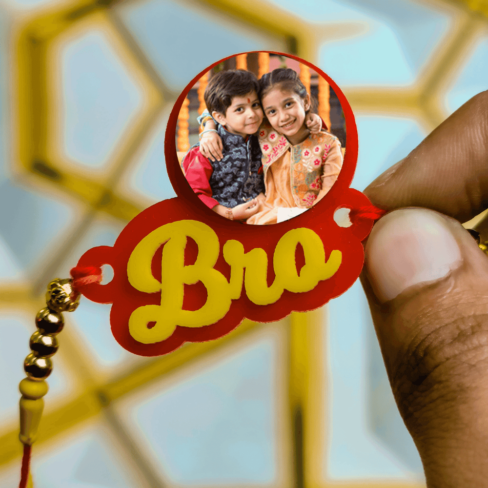Customized bro rakhi with your photo