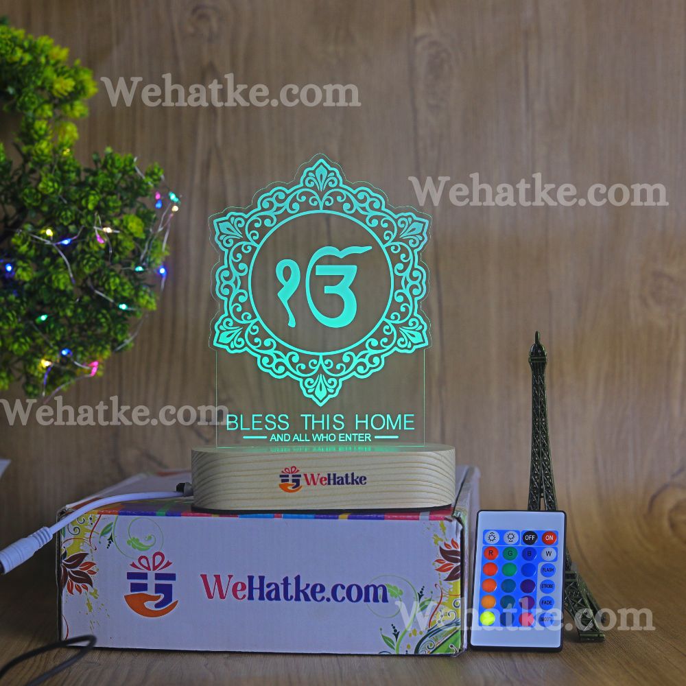 Ik Onkar Waheguru 3D Illusion lamp