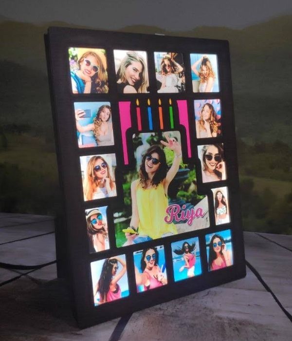 Customized Birthday LED Collage Photo Frame