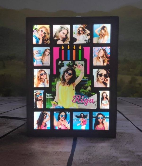 Customized Birthday LED Collage Photo Frame