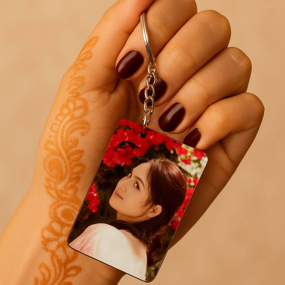 Spotify Keychain | Personalized QR Code Keyring with Photo & Song