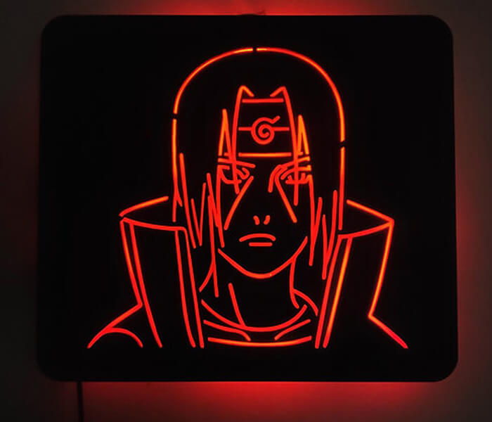 Itachi Uchiha Naruto Wall Hanging LED Frame