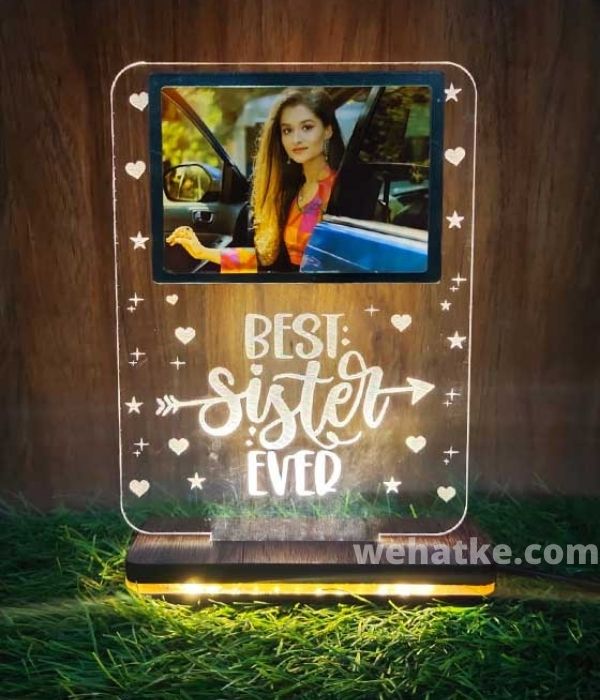 Customized Best Sis Ever LED Illusion Lamp