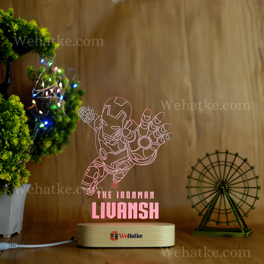 Customized Ironman LED lamp for kids