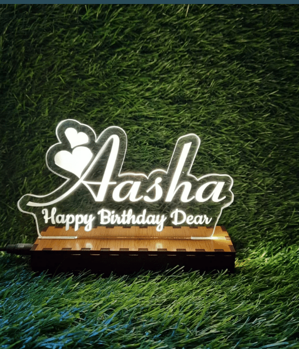 Customized birthday led lamp with name