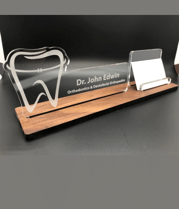 Customized Dental Card Stand with Logo for Doctor