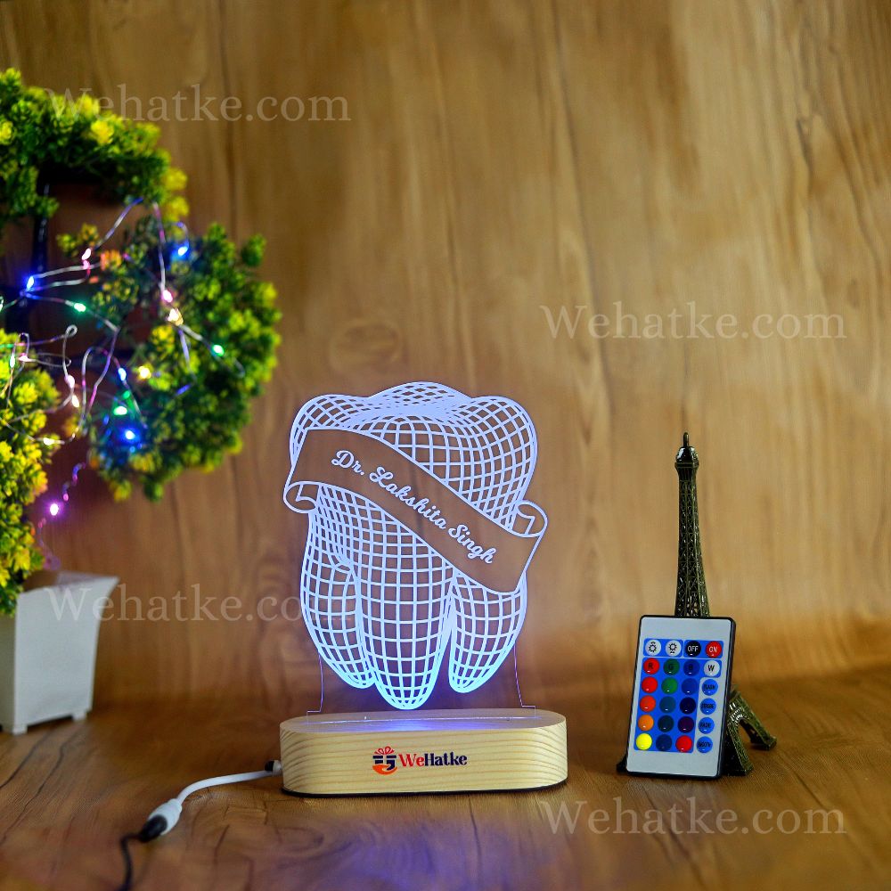 Customized Dentist teeth frame with name