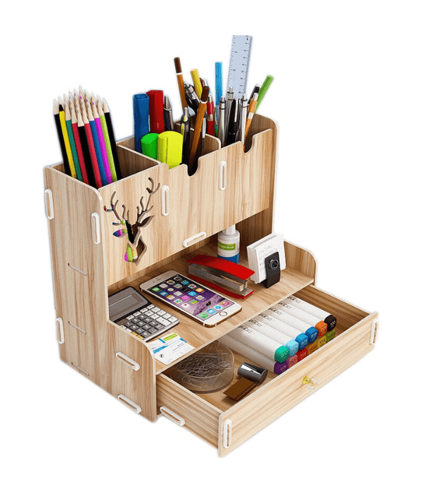 customized Wooden Office Desk Organiser and Accessories, Multi-Functional Office Table Accessories,
