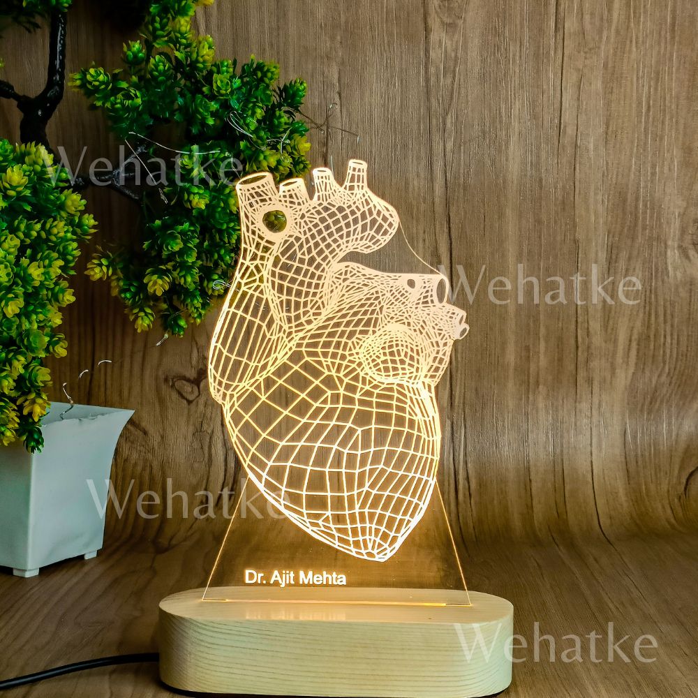 Customized 3D Illusion Lamp for Cardiologist