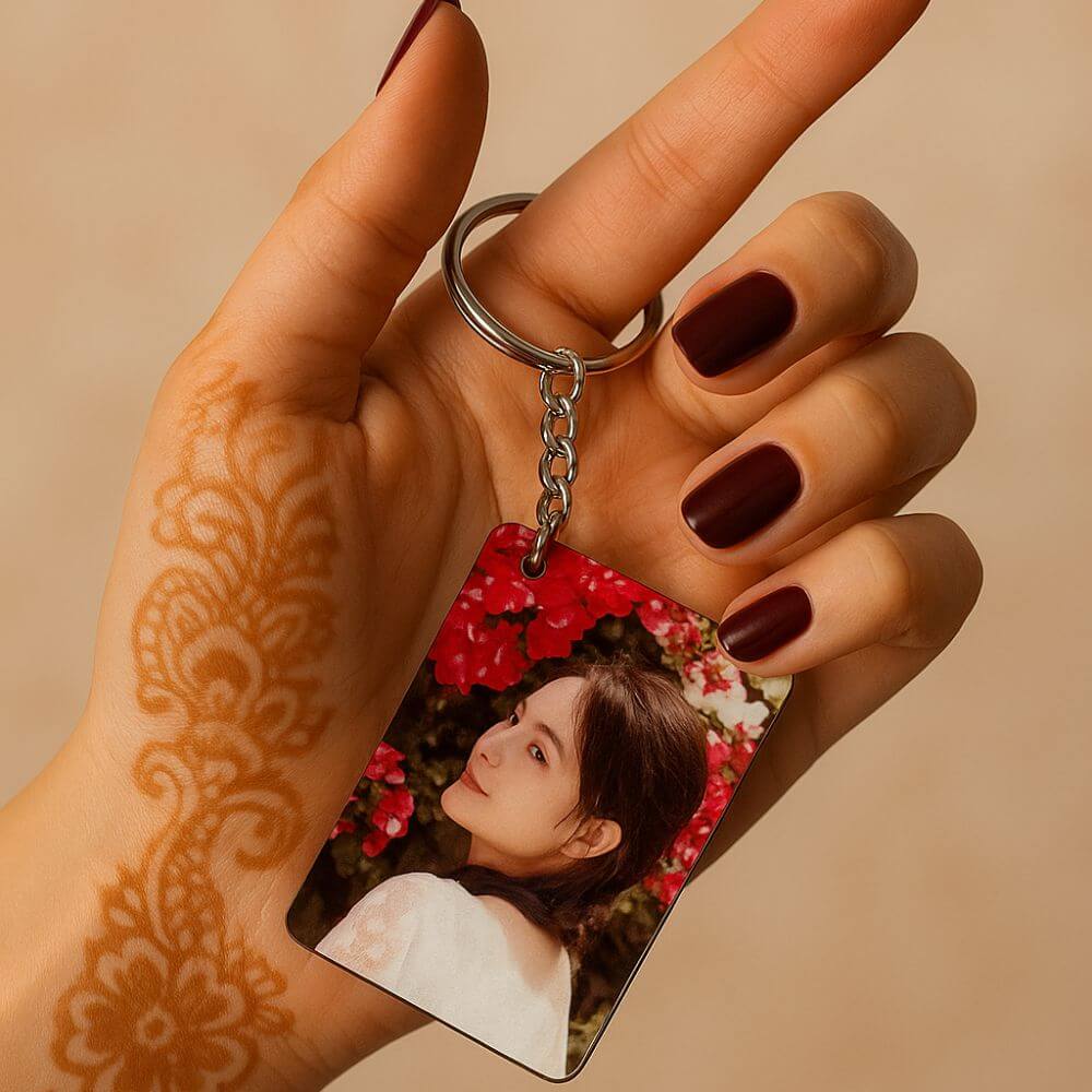 Spotify Keychain | Personalized QR Code Keyring with Photo & Song