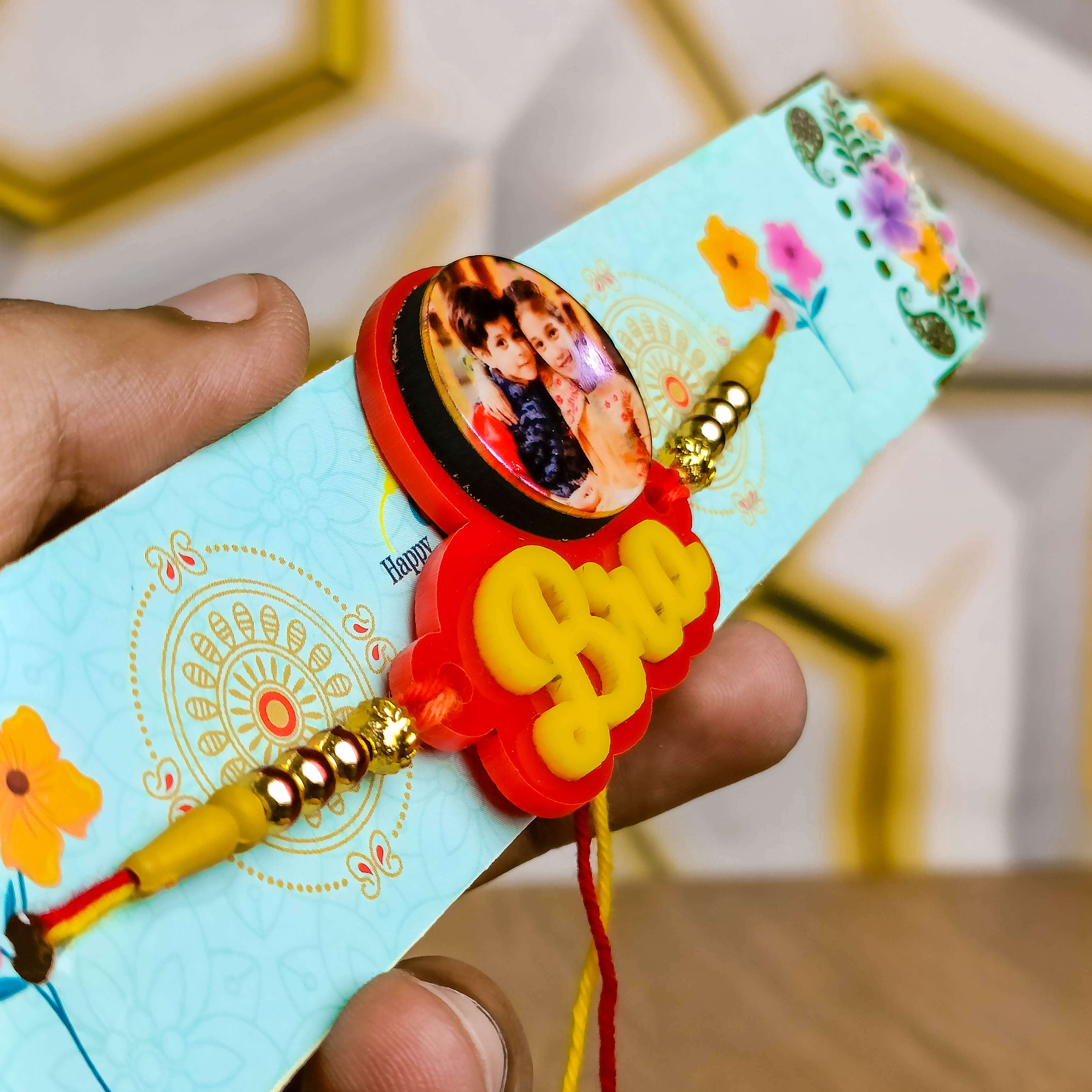 Customized bro rakhi with your photo
