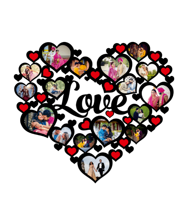 Customized Love heart collage frame