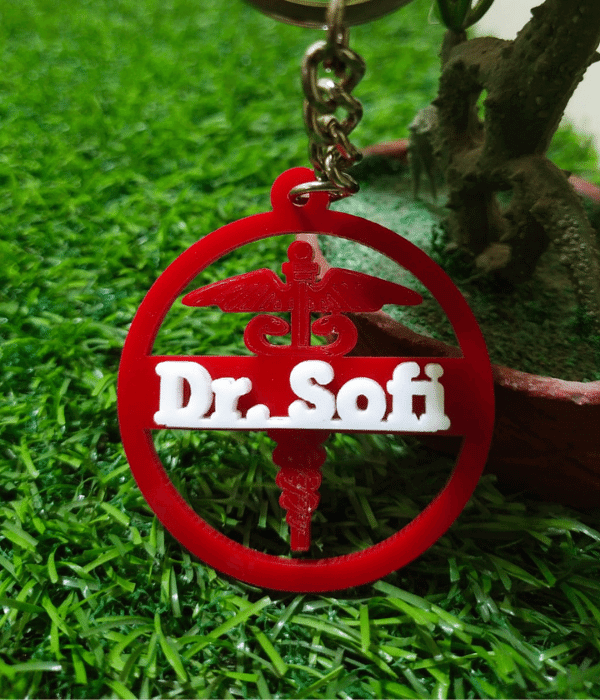 Customized Doctor Acrylic Keychain with Name