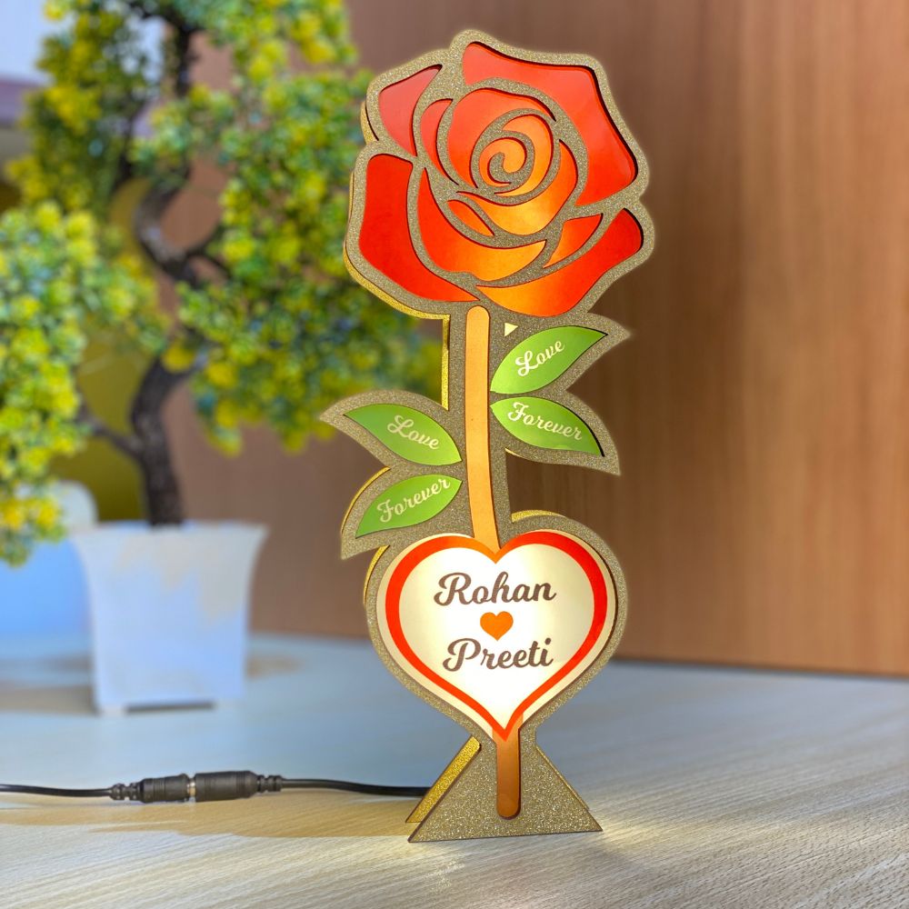 WEHATKE Customized Wooden Rose Flower