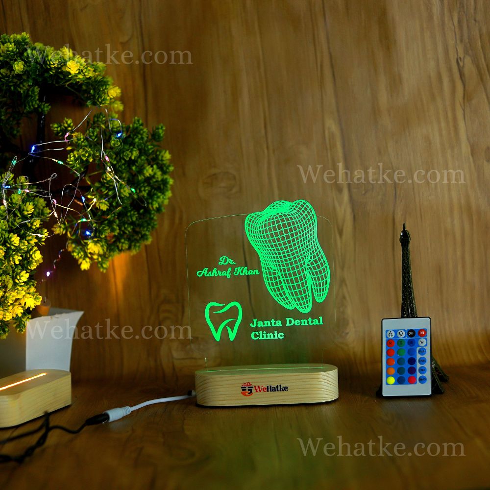 Customized Dentist tooth lamp with logo & name
