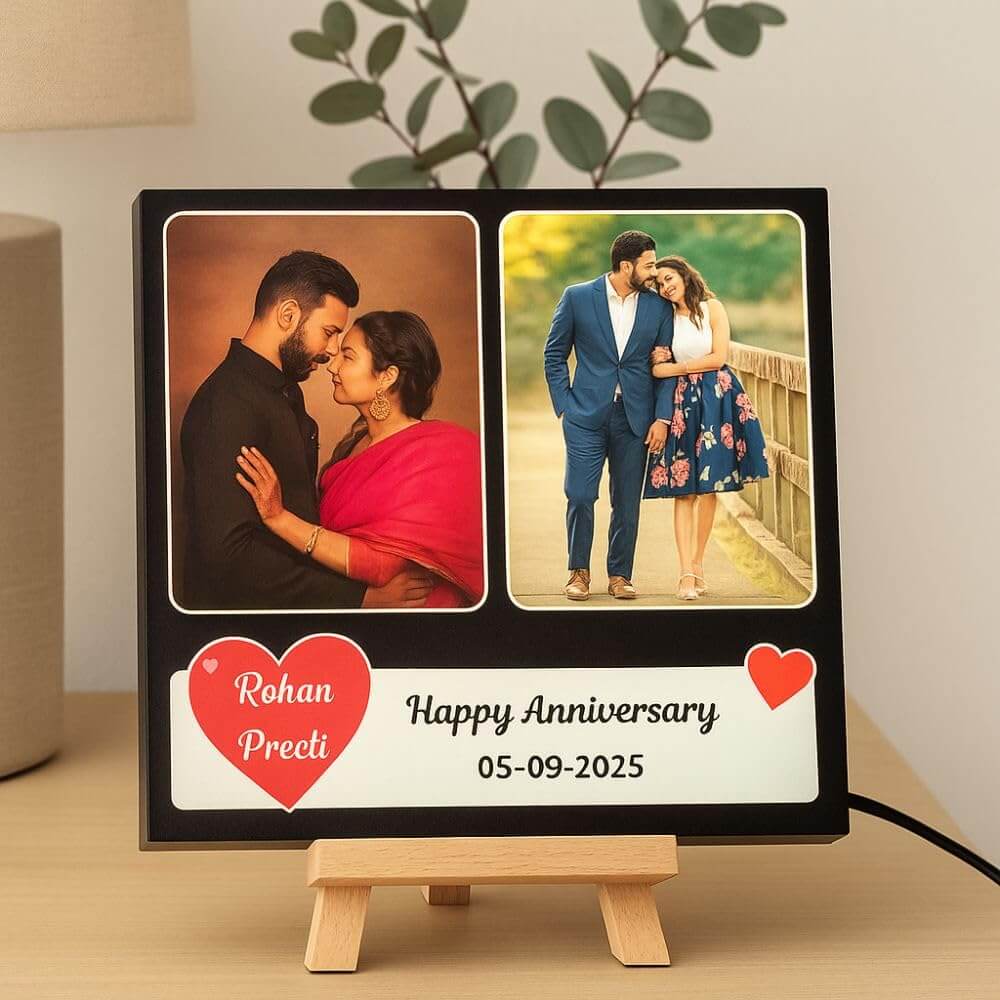 Customized LED Photo Frame with Multiple Light Modes | Anniversary Gift For Couples