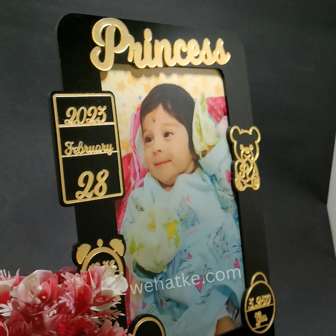 Customized New Born Baby Details Photo Frame