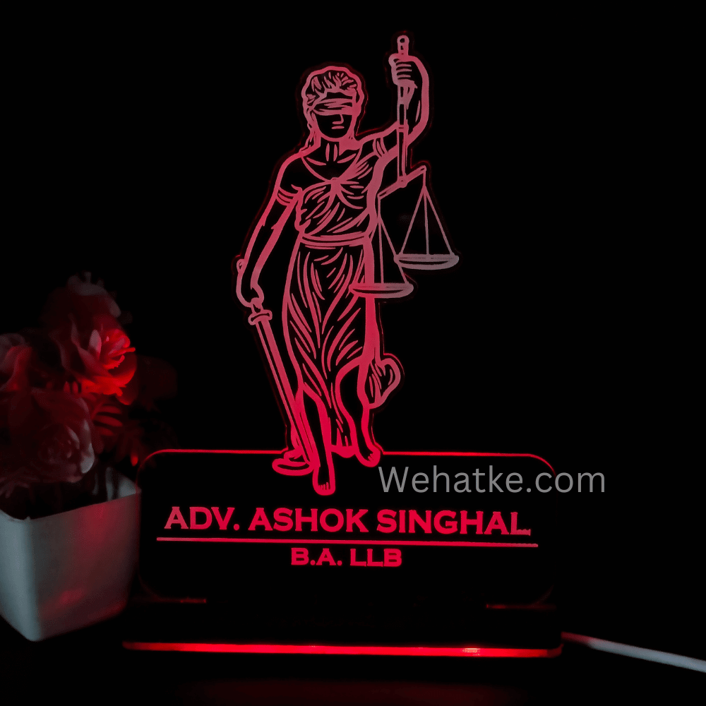 Customized 3D illusion lamp for Lawyers & advocates