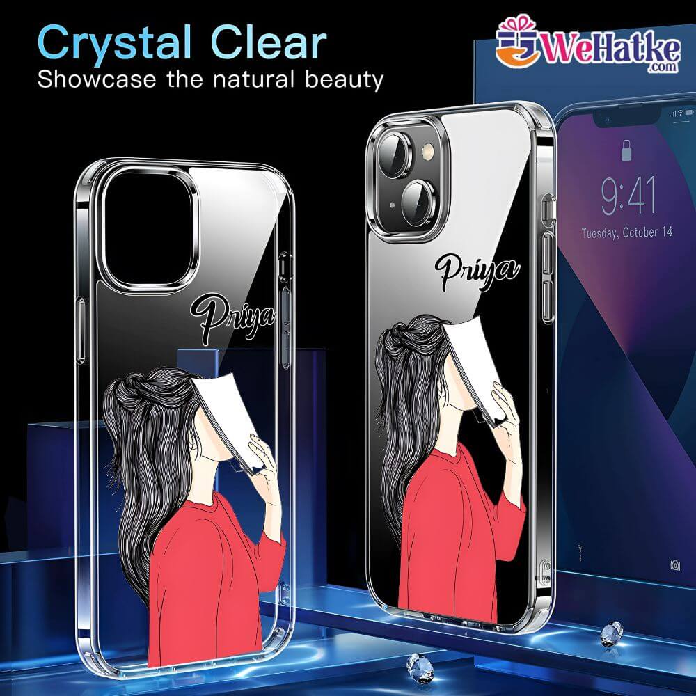 Customized Back Case For Girl With Book