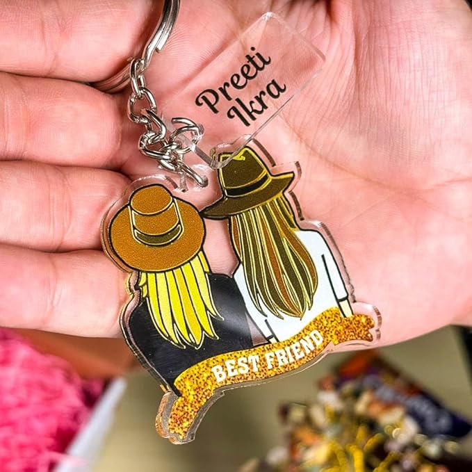 Bestie Keychain with Names