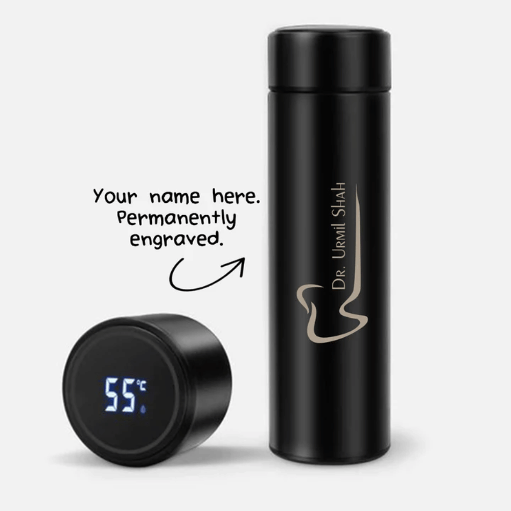 Personalized Dentist Sign Name Temperature Bottle