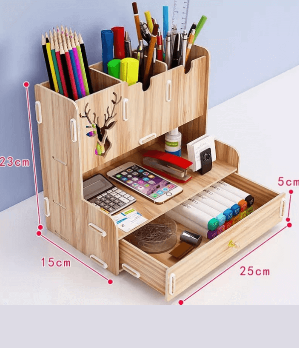 customized Wooden Office Desk Organiser and Accessories, Multi-Functional Office Table Accessories,