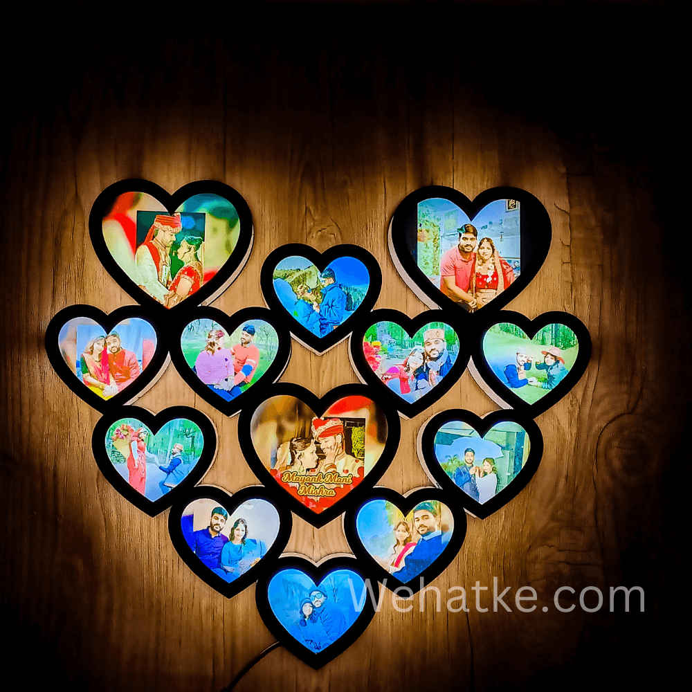 Heart Shape Photo Frame With Light