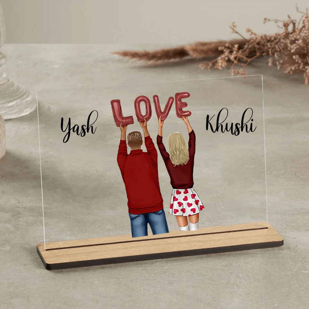 Customized table Top Plaque For Couple